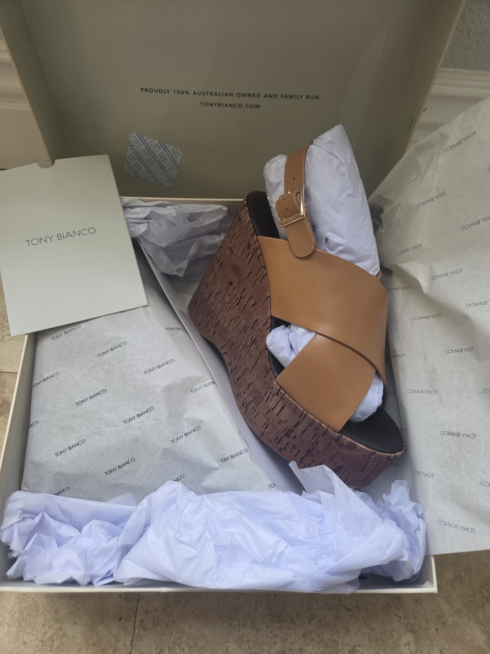 New Tony Bianco- Vogue Platform Wedge Sandal Luxury Australian Company
